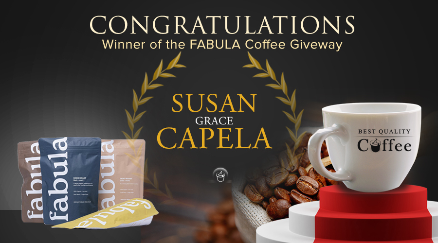 bqcoffee's tweet photo. The winner for our Fabula Coffee giveaway has been selected. Congratulations to Susan Grace Capela! Thank you everyone for your participation :)
#coffeegiveaway, #coffeelovers, #fabulacoffee, #bestqualitycoffee https://t.co/A0uDaBt5jO