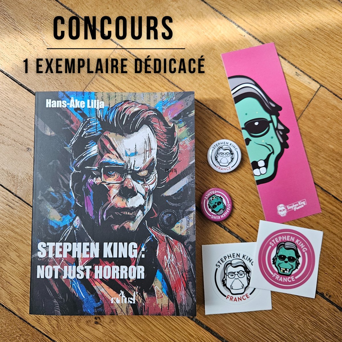 StephenKingFr's tweet photo. #Concours 🎁
Suivez @StephenKingFr &amp; @Editions_ActuSF + RT ce tweet pour tenter de gagner l'essai "#StephenKing : not just horror" de @LiljasLibrary, dédicacé par Lilja ! ✨😍

Infos &amp; règlement 👉 https://t.co/YTRKlA1nS1 https://t.co/L6SCZ2Ke2G
