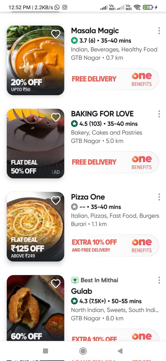kumarSubhash27's tweet photo. @Swiggy @SwiggyCares 

Can u please explain as to how these kms have been calculated? Entire area of GTB Nagar is under 2km but one resturant is showing 700 meter from Wazirabad while others are showing 5km to 8 km away. While Burari is just 300 Mtr away, Wazirabad is 1.2 km😀 https://t.co/YHzHnDzVr1