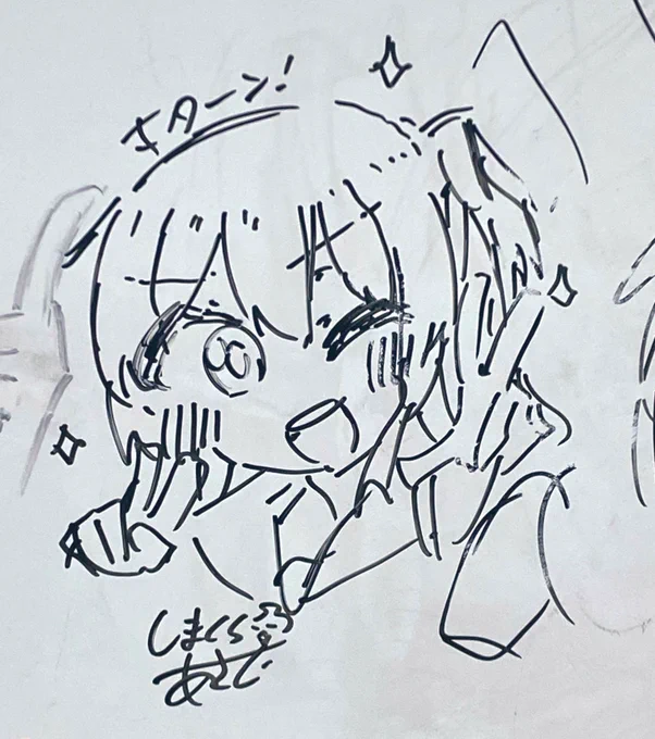 ホワイトボードにも描いてました! 
