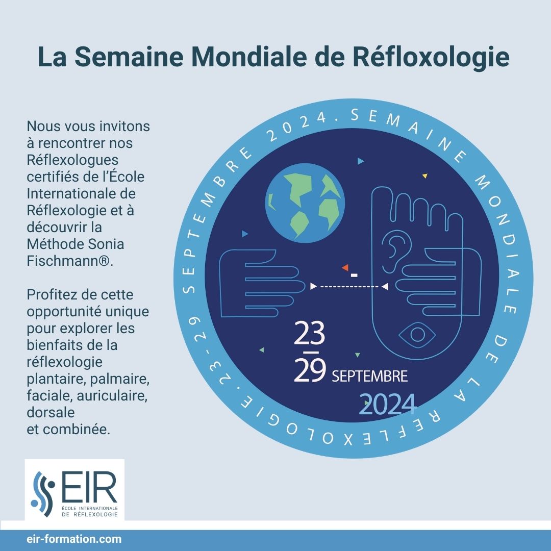 eirformation's tweet photo. 🧠 𝗖𝗲́𝗹𝗲́𝗯𝗿𝗼𝗻𝘀 𝗹𝗮 𝗦𝗲𝗺𝗮𝗶𝗻𝗲 𝗠𝗼𝗻𝗱𝗶𝗮𝗹𝗲 𝗱𝗲 𝗹𝗮 𝗥𝗲́𝗳𝗹𝗲𝘅𝗼𝗹𝗼𝗴𝗶𝗲 !
Du 23 au 29 septembre 2024, l'EIR célèbre la réflexologie. Lisez l'article pour en savoir plus : https://t.co/qzCTpMC9Gw. https://t.co/IiTY7kUMnf