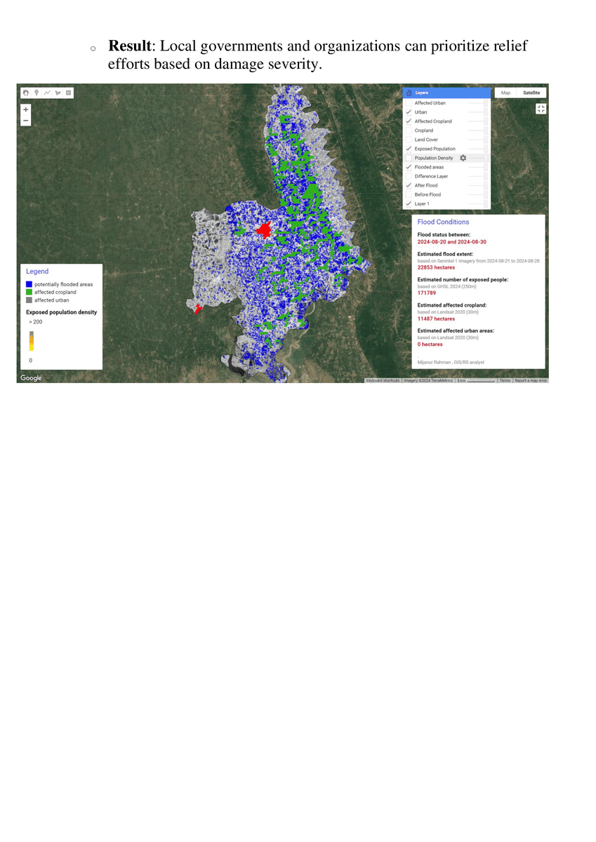 GISRSStudyHacks's tweet photo. Google Earth Engine for Disaster Management: Mitigating Impacts of Flood
Tutorial Link: https://t.co/V42WbnZVmr

#FloodMitigation #GoogleEarthEngine #DisasterManagement #RemoteSensing #FloodImpactAnalysis #SatelliteData #FloodRiskManagement #FloodDisasterResponse https://t.co/ZPTe29XW1T
