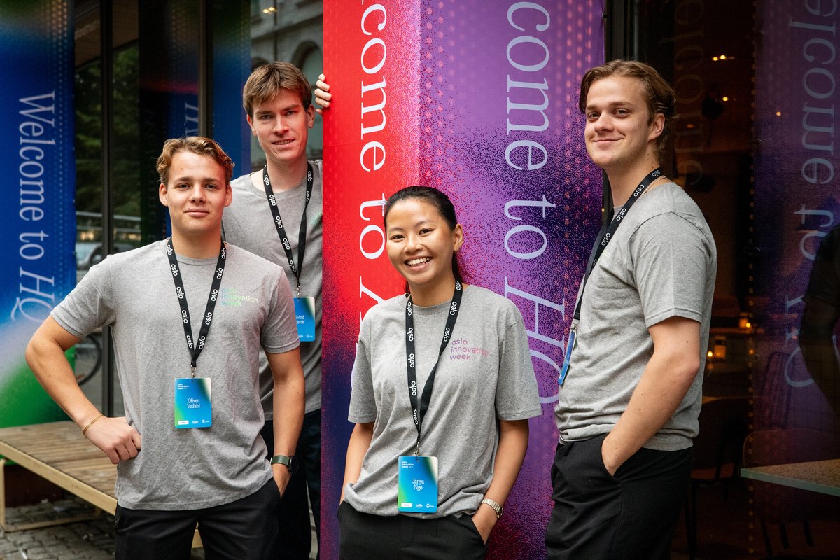 Meet the Oslo Innovation Week HQ  team! 🎉

Jariya, Eivind, Sindri, and Oliver are your go-to crew for all things #oiw2024. 

Swing by, say hi, and let’s pioneer together! 🚀

#pioneers #oiw2024