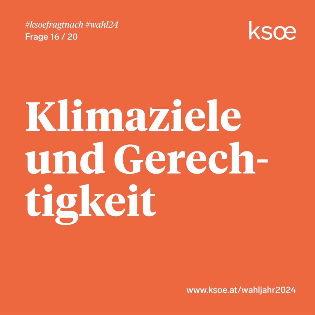 #Ksoefragtnach Frage 16/20:

Welche fiskalischen Möglichkeiten (Abgaben, Steuern, Sparen usw.) sehen Sie, um die #Klimaziele zu erreichen?

👉 ksoe.at/pages/ksoe_upd…

#Wahl24 #nrw24 #gscheitwaehlen #DemokratieWählen #Klima #Klimaschutz #Umwelt #Klimawandel #Klimastreik