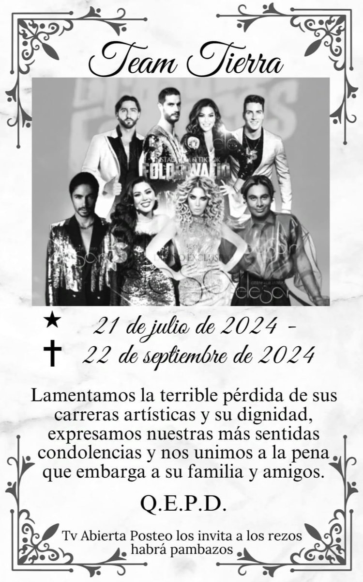 Luis González (@luis_gj) on Twitter photo RIP Team Tierra
Un agasajo ver cómo sepultaron sus carreras. RIP Team Tierra
Un agasajo ver cómo sepultaron sus carreras.