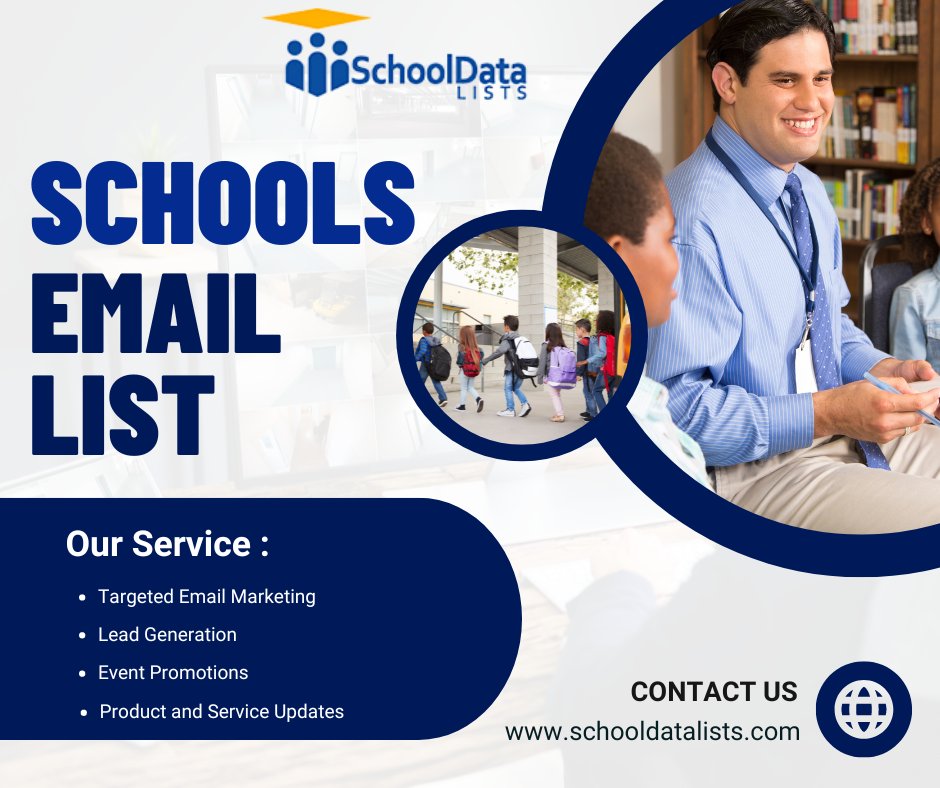 Schooldatalists's tweet image. Our Schools Email List services provide comprehensive, targeted contact information for educational institutions across the country.
schooldatalists.com/database/schoo…
#SchoolsEmailList #SchoolsMailingList #SchoolEmails #Emails #EmailLists #SchoolsLists #SchoolDataLists