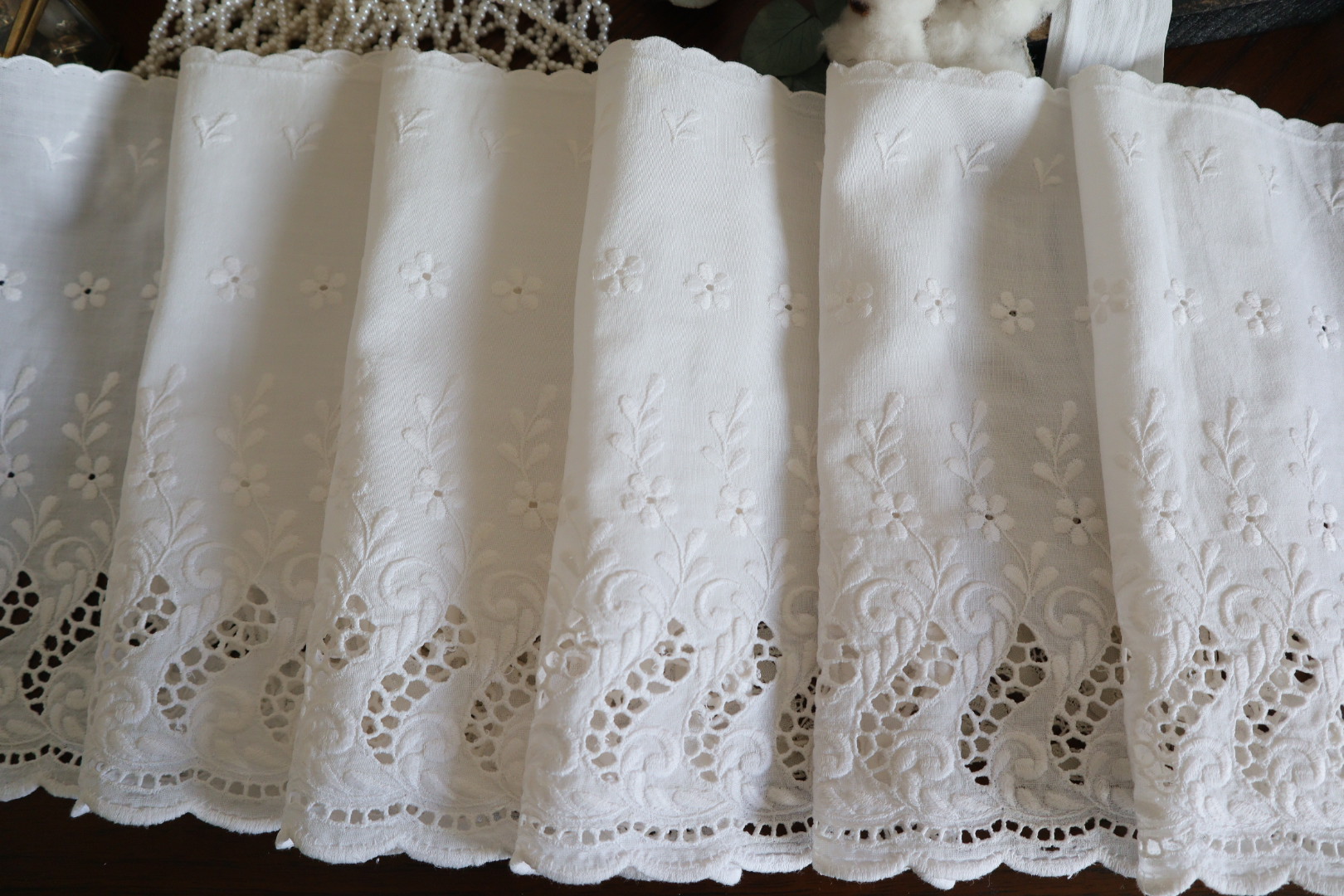SALEஐ⋆*フランスアンティーク・レース♡ホワイト刺繍の5枚セット♡