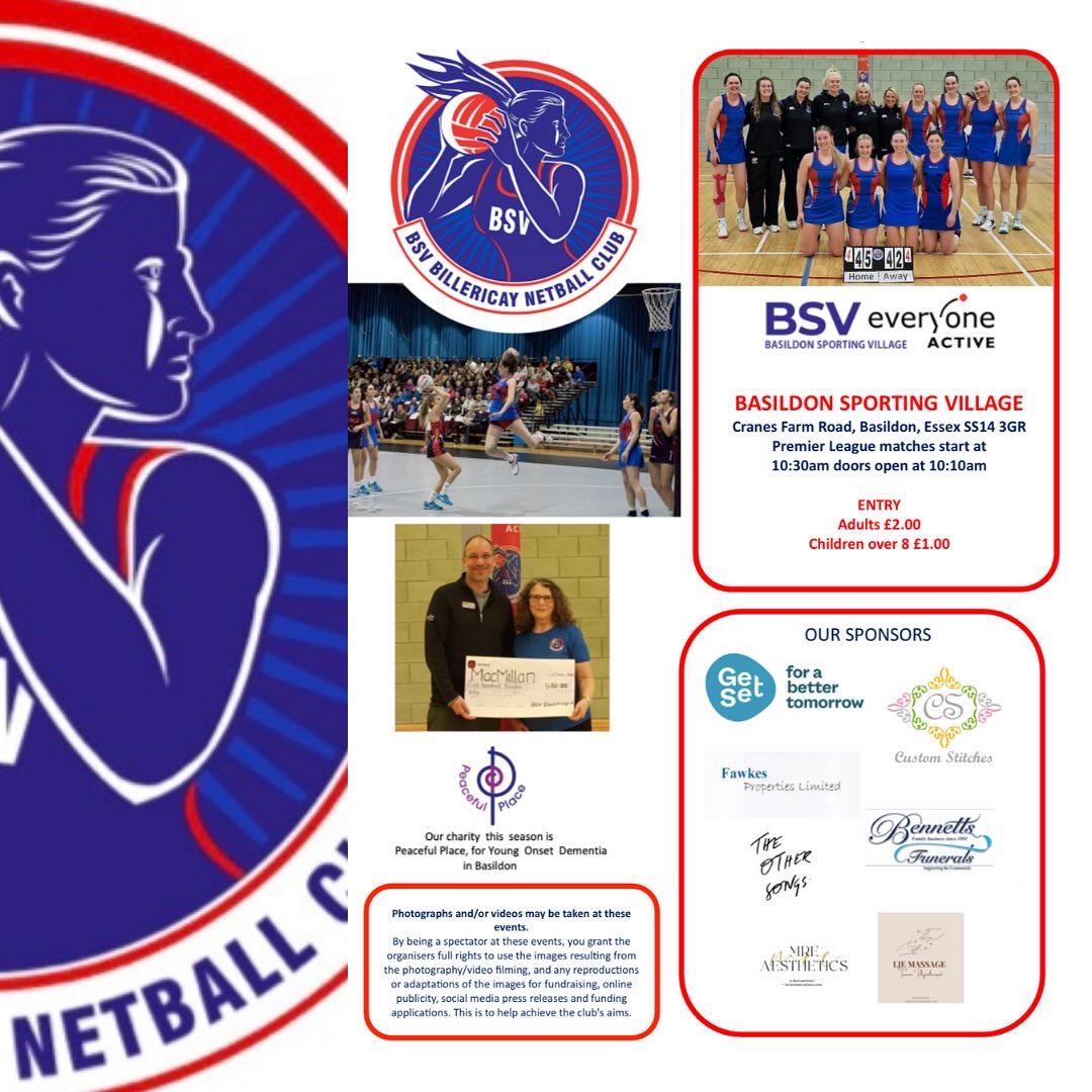 All the #TeamBill home games available for you to come and watch this season at our wonderful home venue and sponsor <a href="/EveryoneActive/">Everyone Active</a> Basildon Sporting Village ❤️💙