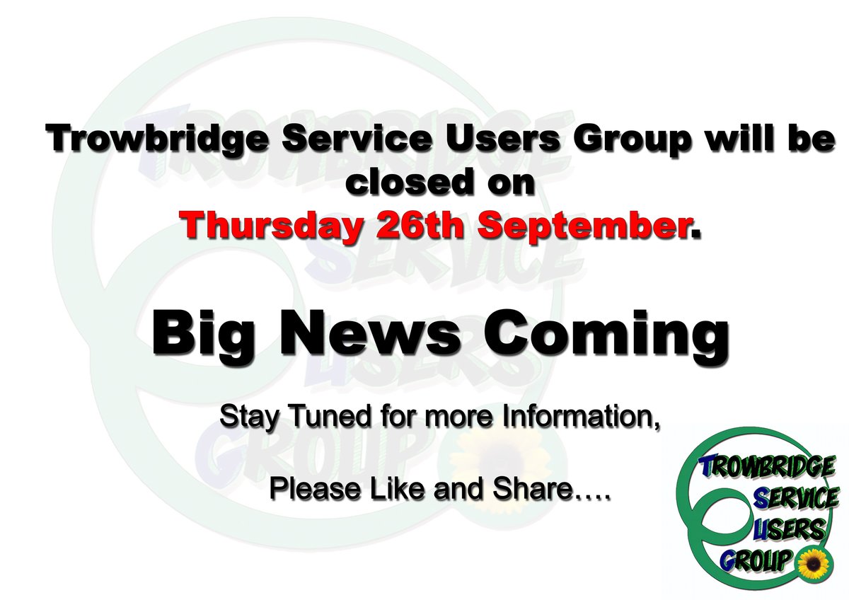 AdminTug's tweet image. We will be closed on the 26th September big news to follow so follow us on FaceBook for more updates facebook.com/Mentalhealthtr…