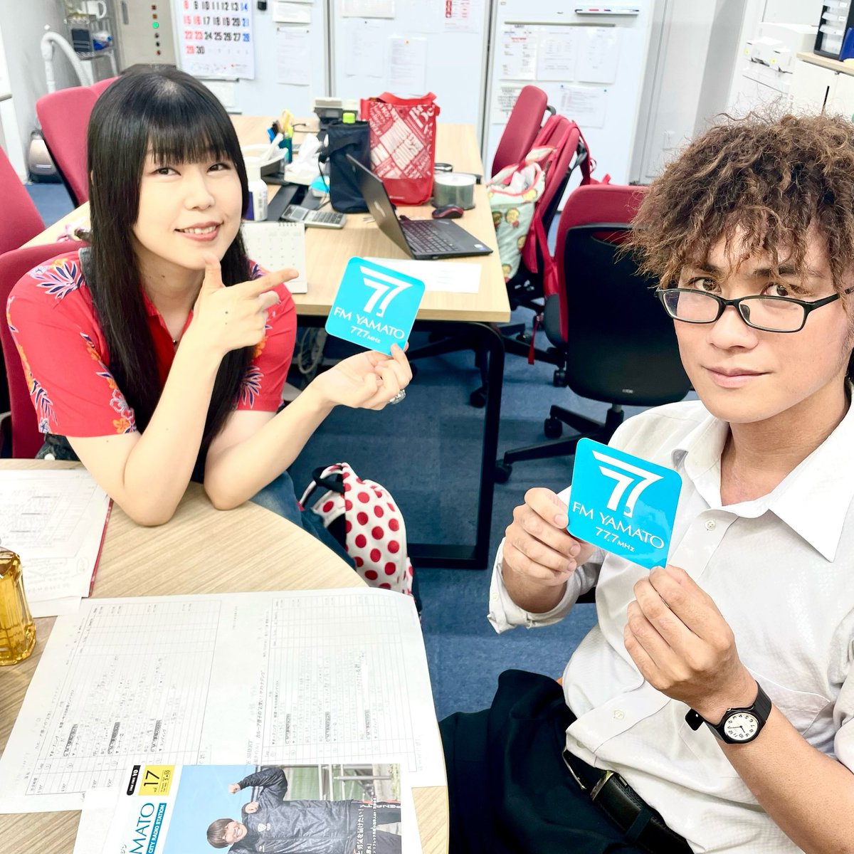 vasrobbi's tweet photo. 本日はラジオ公開収録でした♪
カルーア啓子さん、皆々様、ありがとうございました😊

ＦＭやまと（77.7Mhz）
https://t.co/CBHpVQjAfg

カルーア啓子の『お笑い！ヤマトナデシコ』

《バス★ロビ出演放送日》
9月23(本日)と30日(月)19:30〜20:00

💁‍♀️ネットでもご聴取頂けます
https://t.co/PrhM0XI3U1 https://t.co/Vfu0eBEtc1
