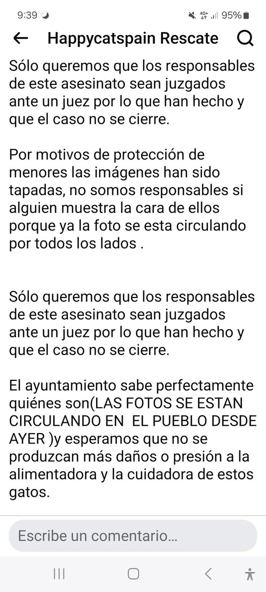 aliccitana's tweet photo. Caso del gato de #Aldeire #Granada pues parece que ya se sabe quiénes son, menores que mataron al gato en la plaza del pueblo y se hicieron fotos con él (🤮) por favor, presionemos para que su muerte no quede impune🙏 @aldeireaj @BAldeire1 @Aldeirenxs https://t.co/Esq9M7pkj4