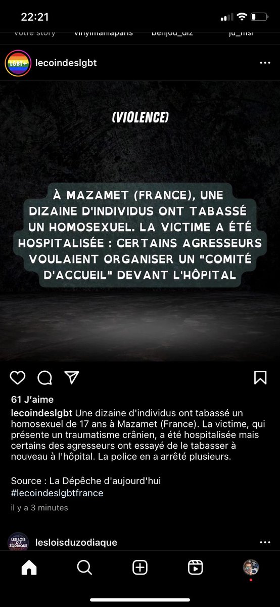 Mon soutien à la victime.