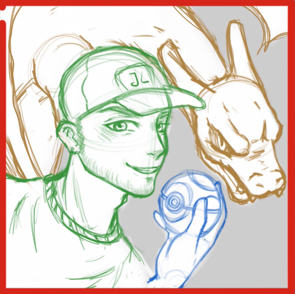 Fludermaus's tweet photo. Neue Profilbild-Commission! ✨️
Danke @jacqueskltzsch für den Auftrag, es war mir ein innerliches Blumenpflücken! 

Freu mich sehr in Zukunft zusätzlich noch mehr Commission für Twitch Krams zu machen. Emotes und Badges, nehmt euch in acht 😎

#Commission #pokemonart #pokemon https://t.co/HRHrAIiXLX
