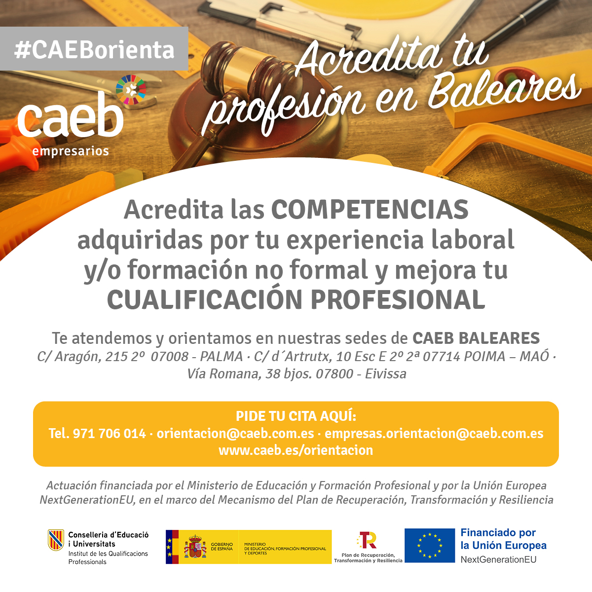 CAEB's tweet image. 📍¿Tienes experiencia profesional pero ningún certificado que lo acredite?

✍️Las personas #autónomas, #trabajadoras y #desempleadas que cuentan con #experiencia laboral y/o #formación no formal, y cumplan ciertos requisitos, ahora tienen la oportunidad de acceder a un #título