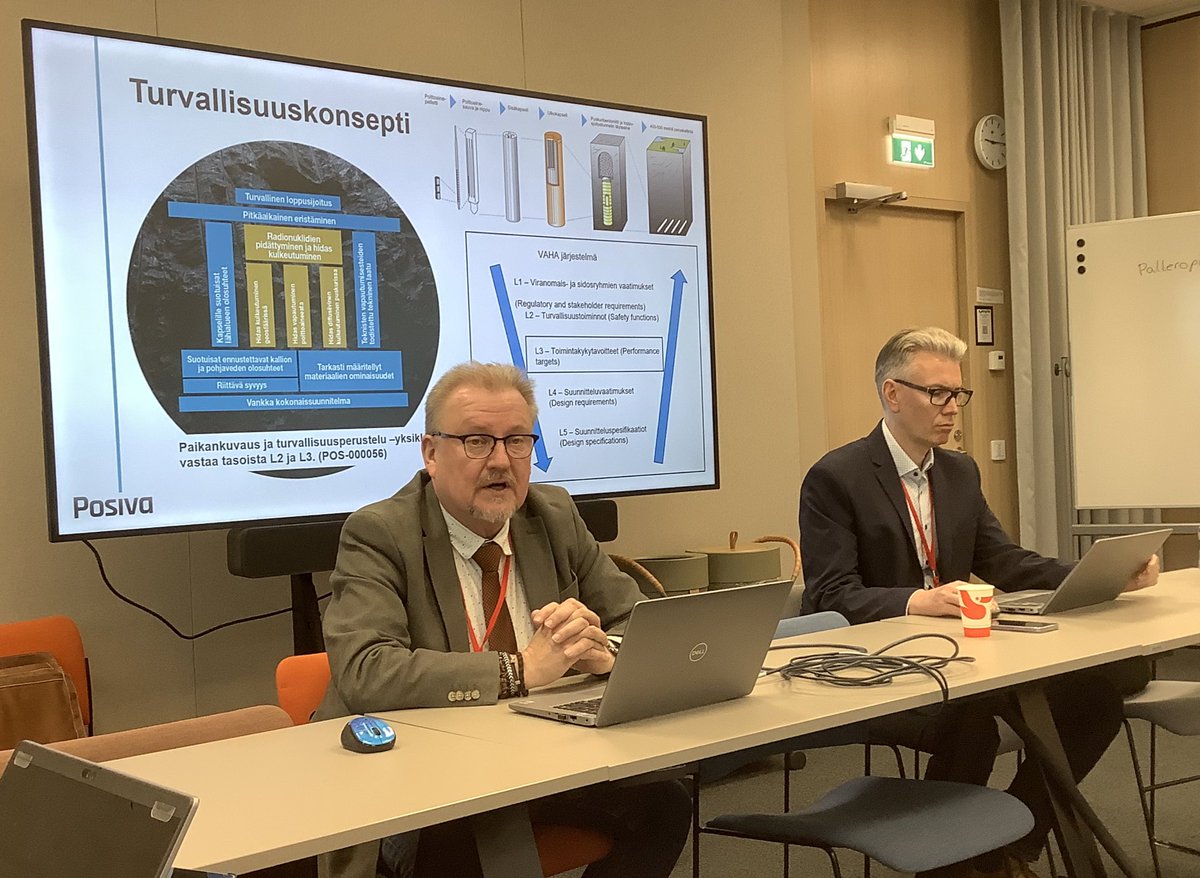 Ydinturvallisuusneuvottelukunnassa tänään Posivan Kari Kaukonen ja Sami Jalonen kertomassa Posivan käyttölupahakemuksen käsittelyyn liittyvistä asioista. Pian ollaan lähdössä viimeiselle kierrokselle ja YTN ottaa aikanaan kantaa STUK:n lausuntoon ja turvallisuusarvioon.