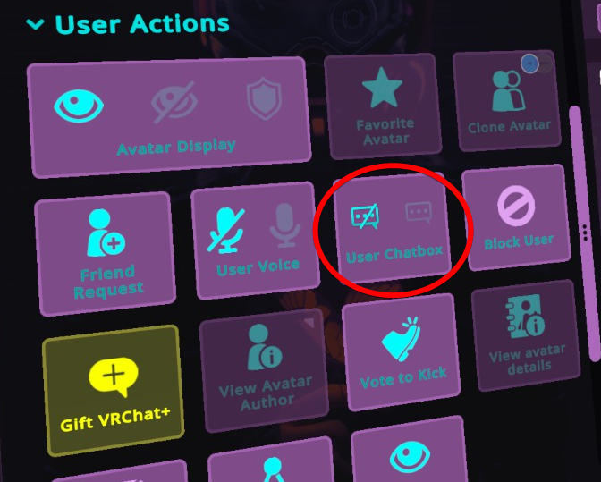 Coming soon to Live #VRChat: Tired of seeing that person with the huge, perpetually lasting chatbox displaying all the unnecessary things? Soon, you'll be able to mute individual chatboxes for each person!