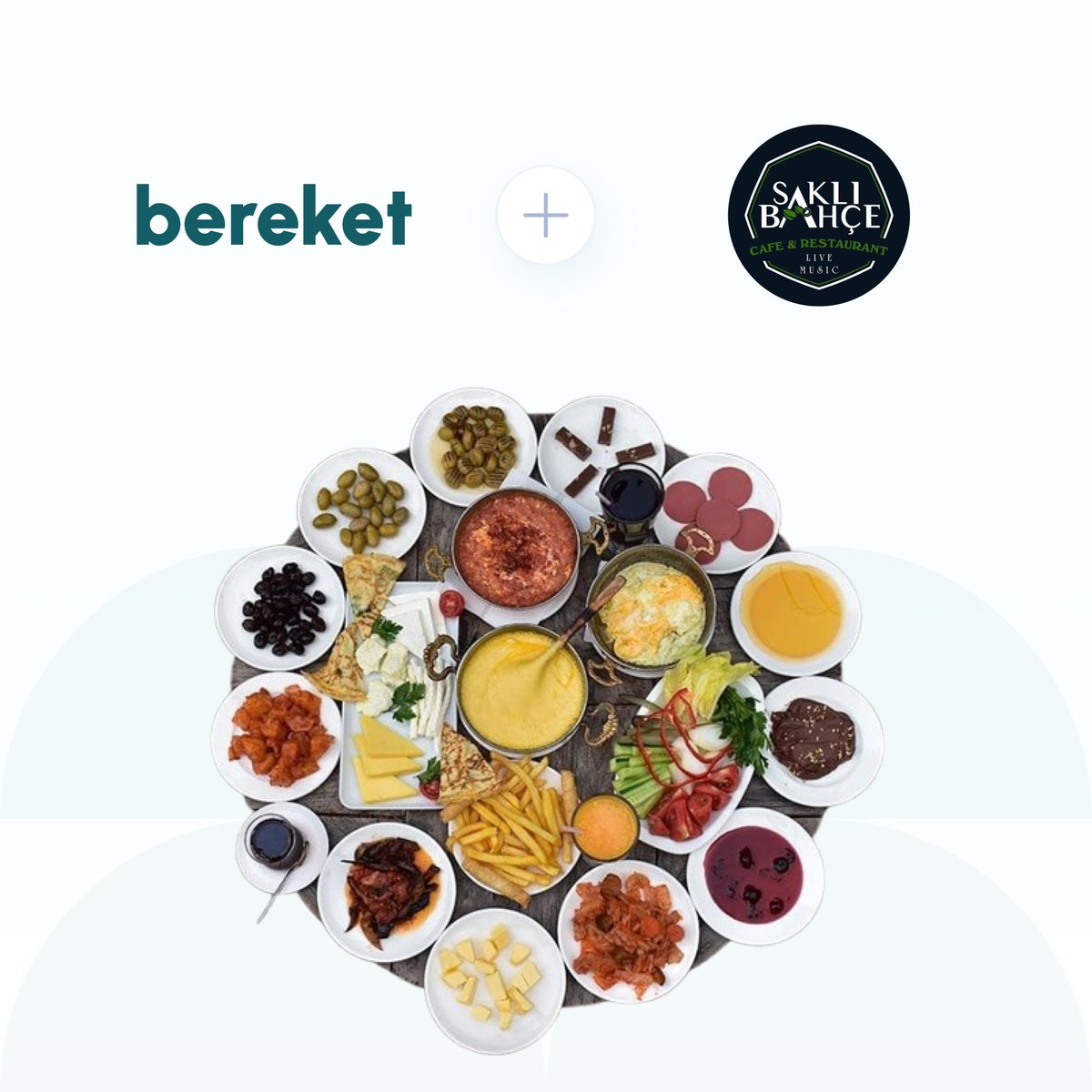 bereketco's tweet photo. Sizler için yepyeni bir lezzet durağı keşfettik! 🎉 Saklı Bahçe Cafe &amp; Restaurant artık Bereket ailesinin bir parçası! Saklı Bahçe'nin eşsiz lezzetlerini Bereket platformumuzdan indirimli fiyatlarla keşfedebilirsiniz 💚 https://t.co/UPDIXxDTSP
