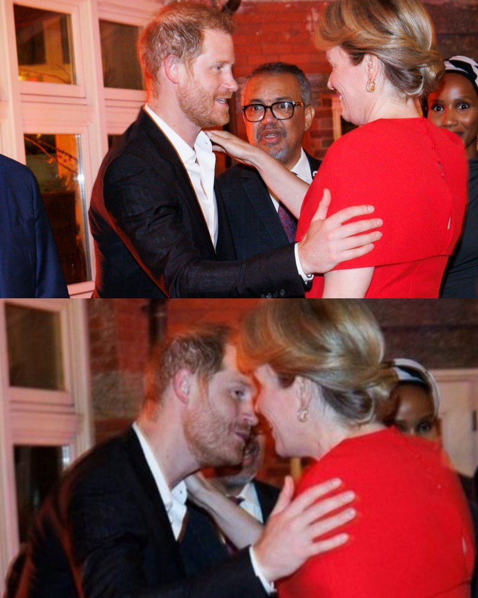 Le__Katerina's tweet photo. Prince Harry and Queen Mathilde of Belgium at the UN General Assembly in New York. https://t.co/XXd7uXLrOG