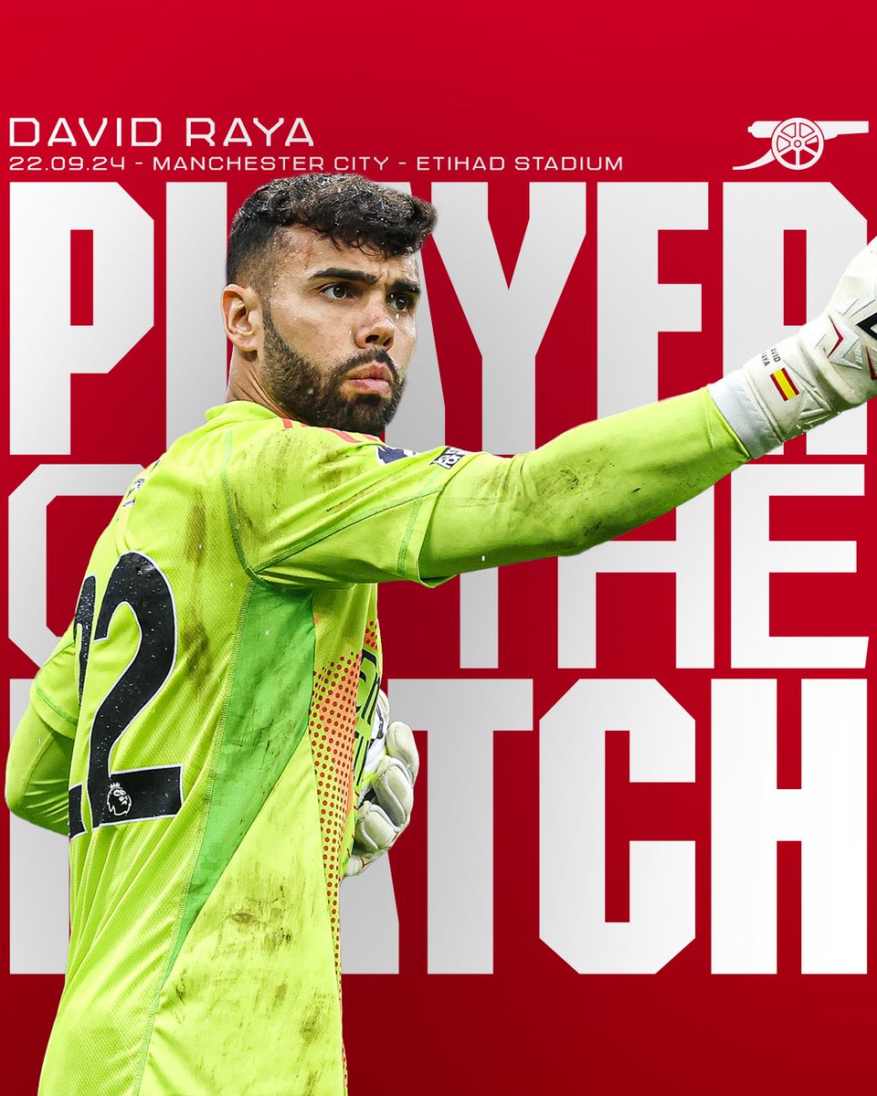 Arsenal's tweet image. Another impressive showing in between the sticks 👏

Our POTM... David Raya 🇪🇸