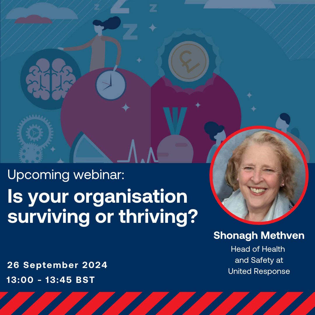 BritSafe's tweet image. Join us for our upcoming webinar "Is your organisation surviving or thriving?" with Shonagh Methven on 26th September.

Places are limited, book now 👉 ow.ly/2Rfc50TrFRX

#Wellbeing #Webinar #WellbeingWebinar #WorkplaceWellbeing #WellbeingAtWork #OrganisationalWellbeing