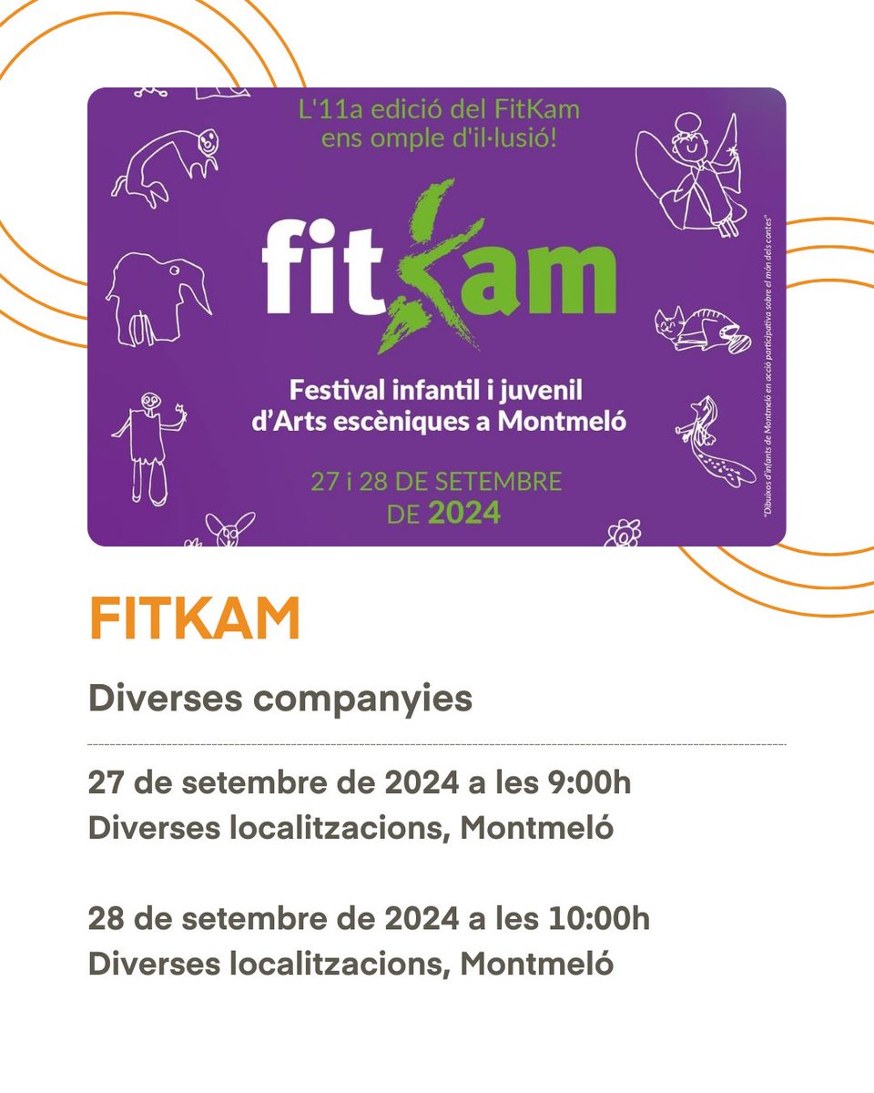 EscenaFamiliar's tweet photo. Treu l'agenda i apunta't tots els plans per aquesta setmana: et costarà molt escollir-ne només un!
https://t.co/TY2uO7wShx
Prepara't per gaudir d'una bona estona amb família, amb totes aquestes propostes culturals🎭
#espectaclesinfantils #espectaclesfamiliars #agendacultural https://t.co/bJIAtD75yv