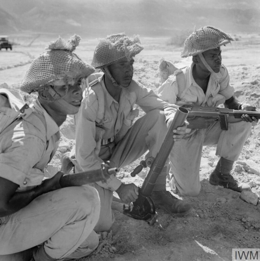 Troops of the 1st Battalion, Caribbean Regiment prepare to return from Egypt to the West Indies in 1945. 

Image: IWM (E 31198)
