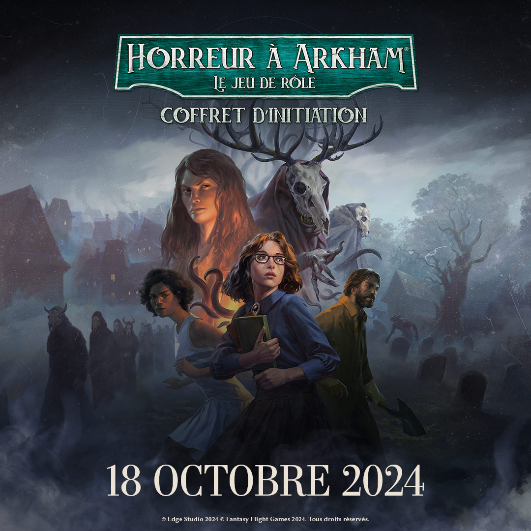 Ca y est, on a une date de sortie !
Plus que quelques semaines avant la sortie du Coffret d’Initiation d’Horreur à Arkham.
Le jeu sortira le 18 octobre et on a hâte que vous puissiez le tester !
#horreuraarkham #jdr