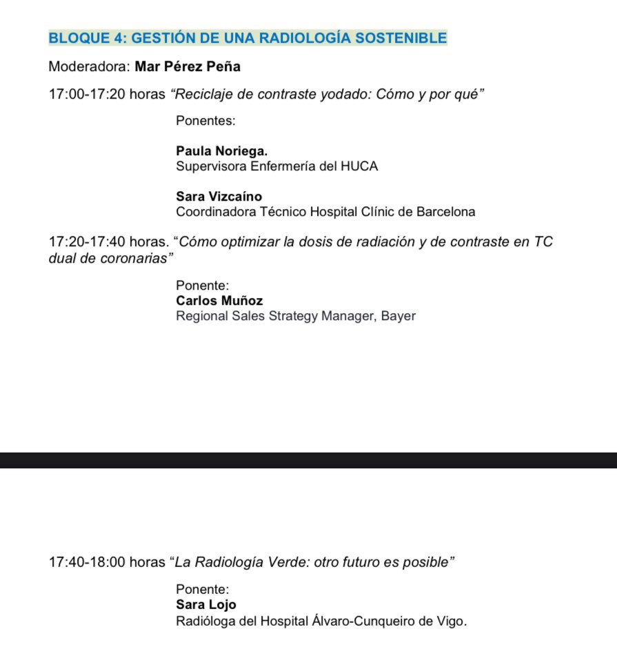 Sara Lojo (@saralojo86) on Twitter photo El 26 y 27 de septiembre tendrán lugar las II Jornadas de Gestión de <a href="/SEGECA2021/">SEGECA</a> y tengo la inmensa suerte de participar en el bloque de Radiología sostenible 🌱 Si te interesa aprender sobre seguridad, gestión y calidad, tenemos que vernos en Oviedo 🙌🏻
<a href="/SERVEISoc/">SERVEI - Radiología Vascular Intervencionista</a> <a href="/SERAM_RX/">SERAM - Sociedad Española de Radiología Médica</a> El 26 y 27 de septiembre tendrán lugar las II Jornadas de Gestión de <a href="/SEGECA2021/">SEGECA</a> y tengo la inmensa suerte de participar en el bloque de Radiología sostenible 🌱 Si te interesa aprender sobre seguridad, gestión y calidad, tenemos que vernos en Oviedo 🙌🏻
<a href="/SERVEISoc/">SERVEI - Radiología Vascular Intervencionista</a> <a href="/SERAM_RX/">SERAM - Sociedad Española de Radiología Médica</a>