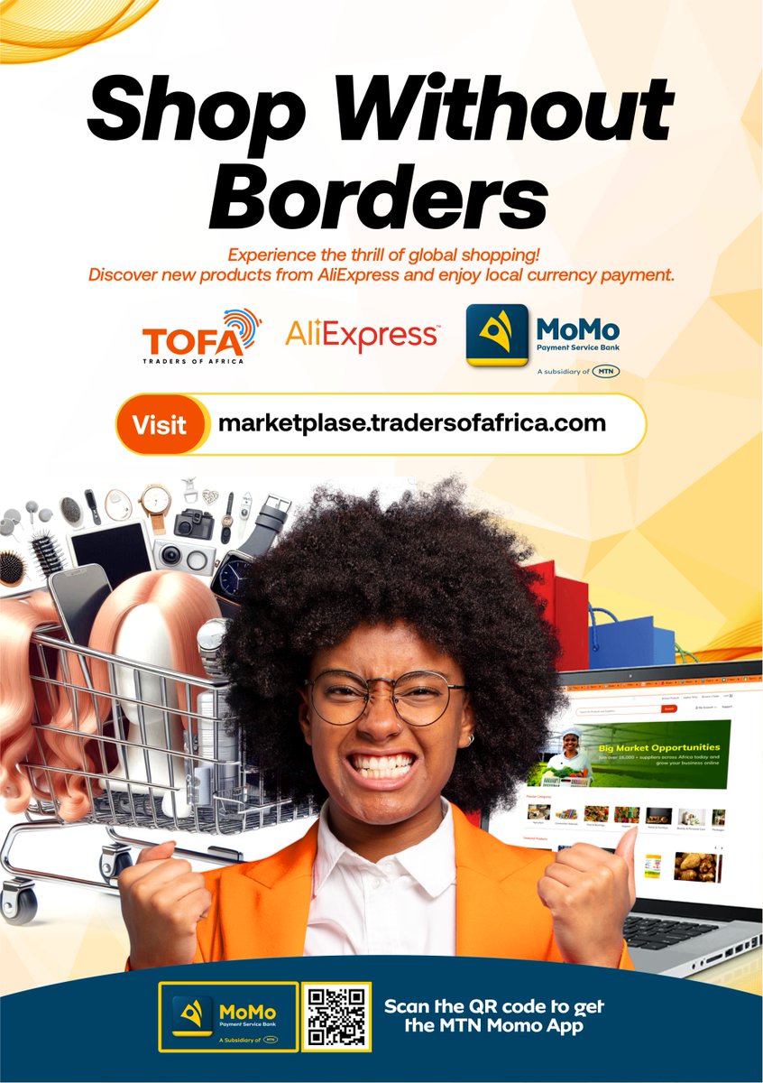 tofadotcom's tweet image. Shop without borders and experience global shopping! 🌍🛍️ Discover trendy fashion, hair products, home essentials, electronics, and more on AliExpress via TOFA Marketplace, with local currency payments. ✨
Visit: marketplace.tradersofafrica.com 
#TOFA #AliExpress #Shopglobal #Paylocal