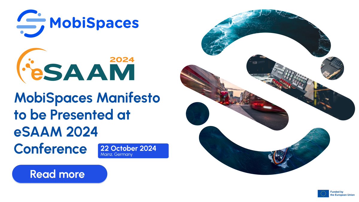 MobiSpaces's tweet image. 📢 The MobiSpaces Manifesto will be presented at #eSAAM2024 in Mainz, Germany on October 22. Explore the role of Mobility Data Spaces in smart cities and data-driven solutions.
🔗 Read more: tinyurl.com/mupvydyn
#MobiSpaces #MobilityData #SmartCities #DataSpaces #AI