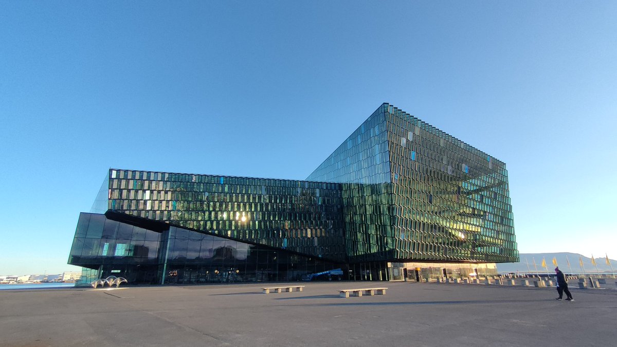 Our gorgeous venue for #Cryo2ice on this gorgeous first morning. Harpa Concert Hall, Reykjavik 👌