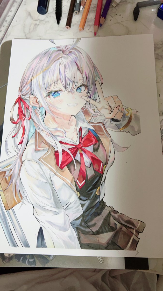 #ロシデレ #アーリャさん  #模写

なかなか上手く描けたかな？