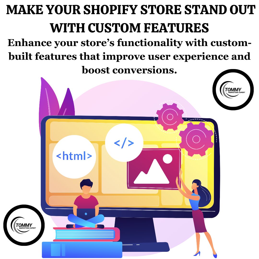 Tommyexpert001's tweet image. Enhance your Shopify store with custom features for a unique shopping experience.
#ShopifyDevelopment #CustomFeatures #ShopifyGrowth #WebsiteCustomization #EcommerceDesign #OnlineStore #DigitalMarketing