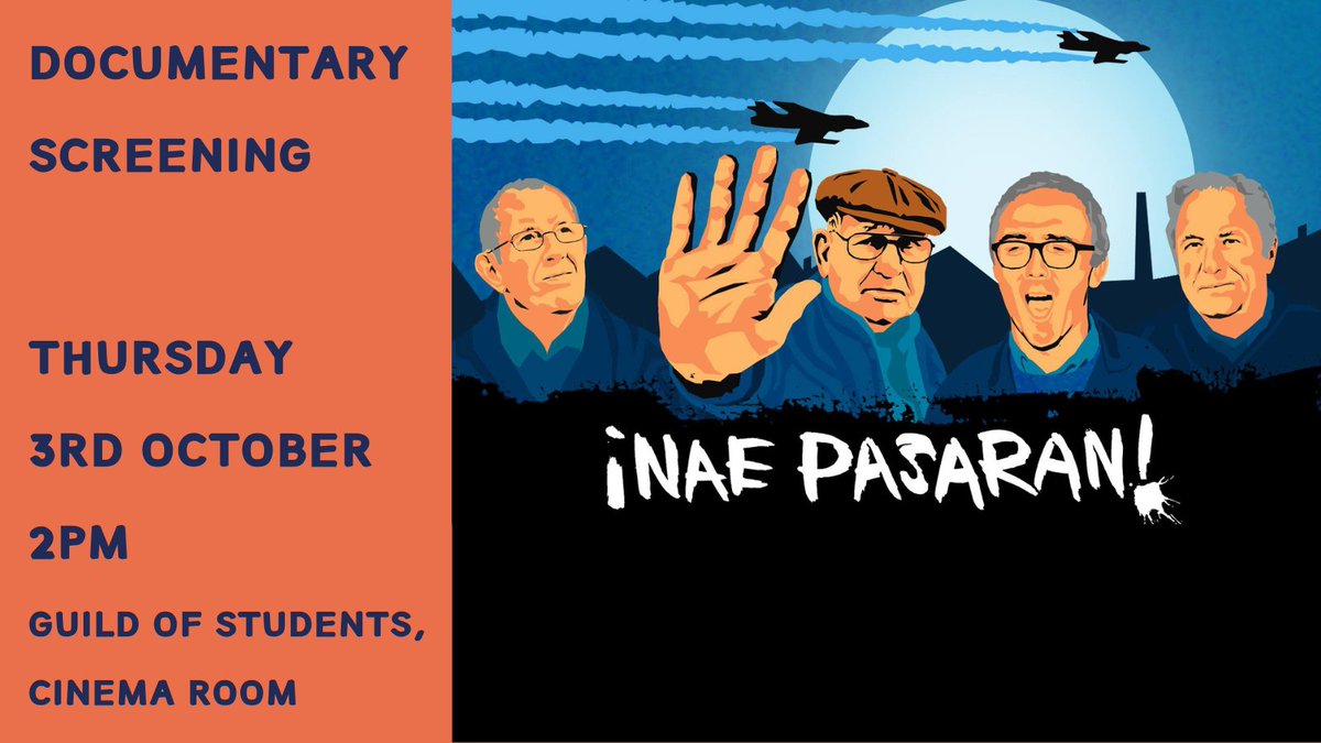 4 Scotsmen and 1 true story 📽️

If this looks like something for you then join us for free in the Guild Cinema room for a screening of Nae Pasaran! 

Grab your free ticket here: ow.ly/mTF250TsiRQ

#documentaryscreening #scottishhistory #chileanhistory #liverpoolevents