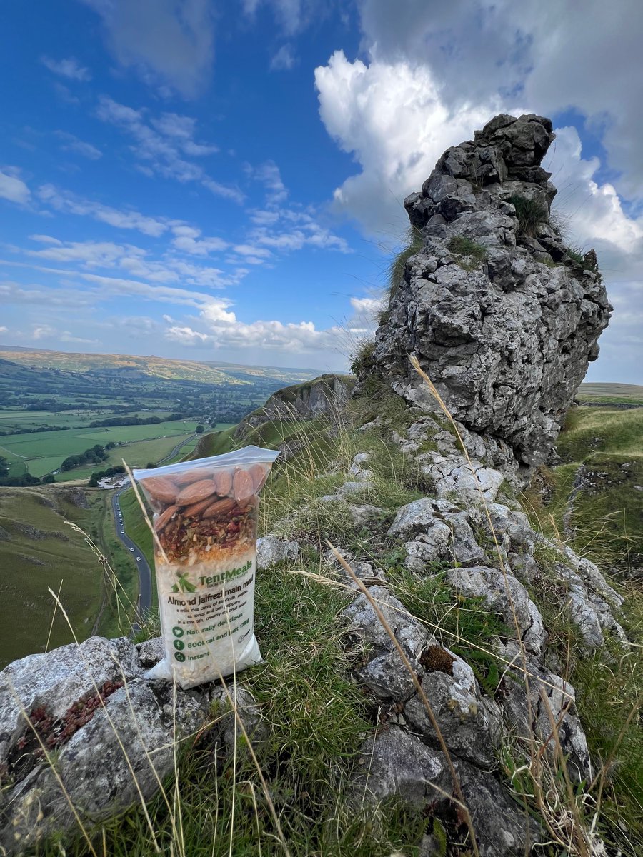 tentmeals's tweet photo. A delicious and  nutritious Almond Jalfrezi Main Meal out for an adventure at Winnats Pass with Jordan @jswildcampingadventures in the Peak District 😁 

 Forget hungry, soggy and sad, with TentMeals you can be stuffed full, soggy and satisfied 😂. https://t.co/3Pe7x1GIpp