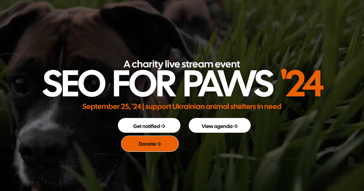 SEO For Paws Free Live Stream Conference To Support Pet Shelters via <a href="/sejournal/">SearchEngineJournal®</a>, <a href="/theshelleywalsh/">Shelley Walsh</a> dlvr.it/TDZ6fD