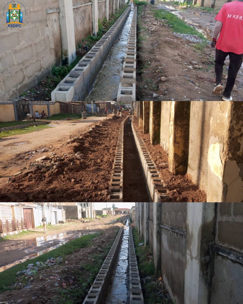 KSDPCLtd's tweet image. #OngoingWork
Infrastructure Development continues at the Malali Urban Renewal Site with blockwork for drainage channels along Namibia Close, Uganda Street, Gambia Crescent, Senegal Street &amp;amp; Lesotho Close.

Signed
Saminu Gwadah
Ag Head, Public Relations
23.09.24