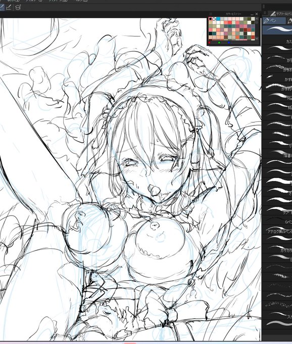 ラフのラフwip
整えてこ 