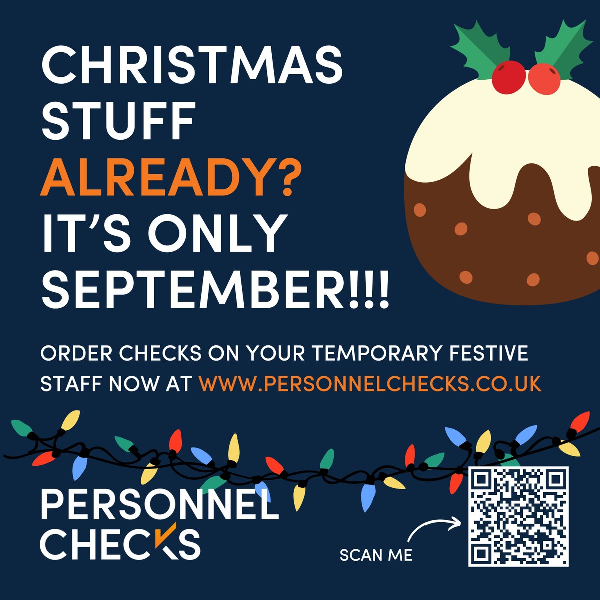 It might only be September but it's time for businesses to get ready for the festive season. Choose Personnel Checks for your DBS checks and get results fast! Visit personnelchecks.co.uk to get started today.