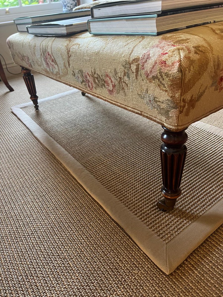 flooring4youltd's tweet image. What do with any #offcuts after carpet fitting?

After this sisal job we made some small rugs for our customer. Perfect for adding layers, as much as providing extra carpet protection.

The carpet is Big Boucle Accents 100% sisal, Antique Gold from Crucial Trading.

#Cheshire