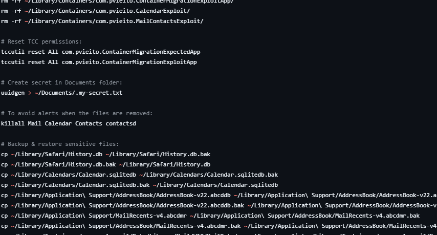 cyber_advising's tweet photo. CVE-2024-40801 in macOS allowed a sandboxed app to bypass TCC protections and access sensitive user data without requiring user permission.

This issue has since been fixed in macOS Sonoma 14.7 and macOS Sequoia 15.0.

PoC
https://t.co/HkE5Vja6if https://t.co/lkROIWixrW