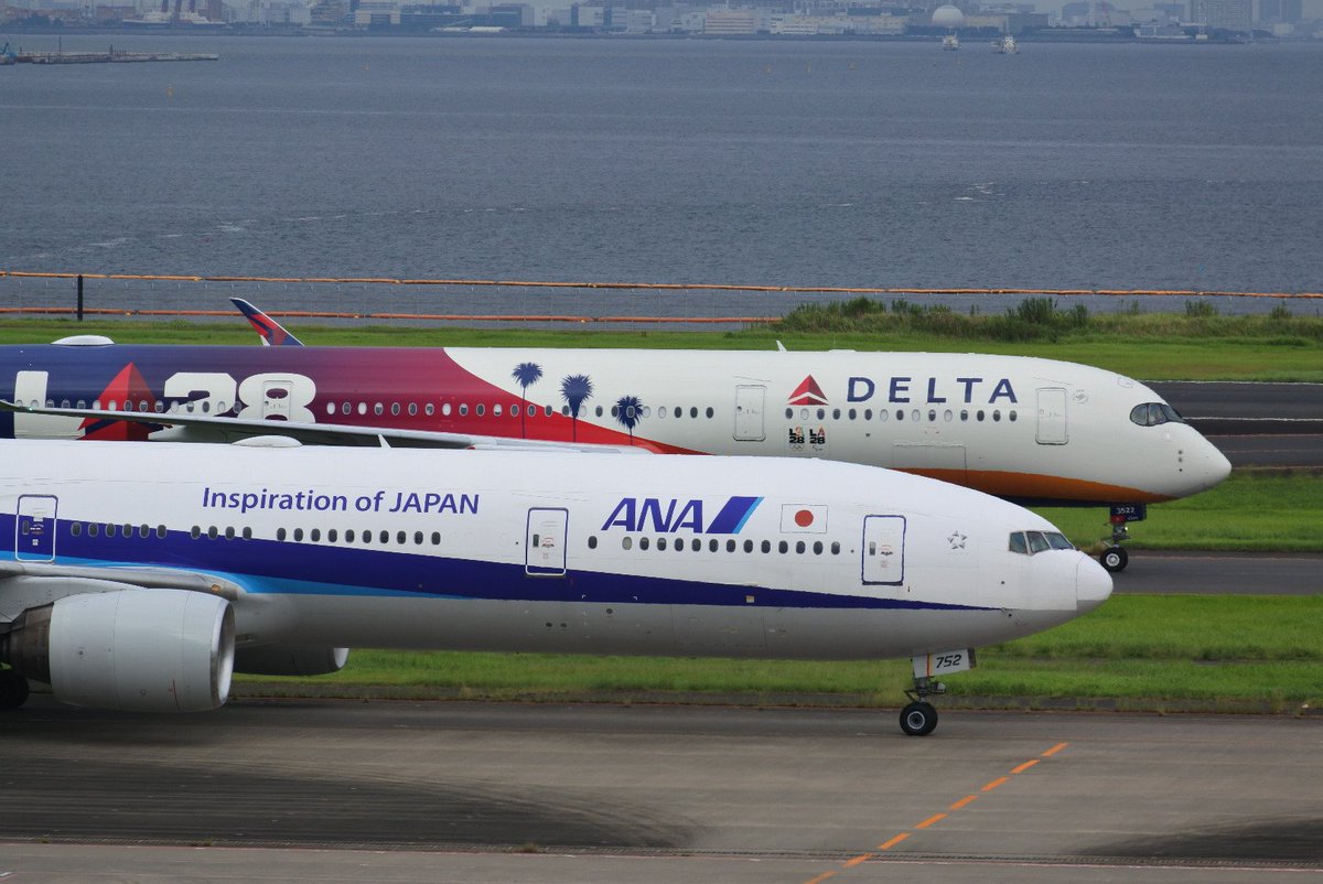 jottamasoraken's tweet photo. 2024.09.22@羽田空港
DL275　DTW→HND
A350-941　N522DZ
｢LA28 Olympics Livery｣

早くも2回目の飛来！RWY34Rに降りてきました✈

#羽田空港　#DL275　#N522DZ https://t.co/883zdxHu95