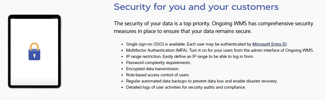 Listed some of of our #it #security features over at our Product->Features section 🤩😎
ongoingwarehouse.com/product/featur…