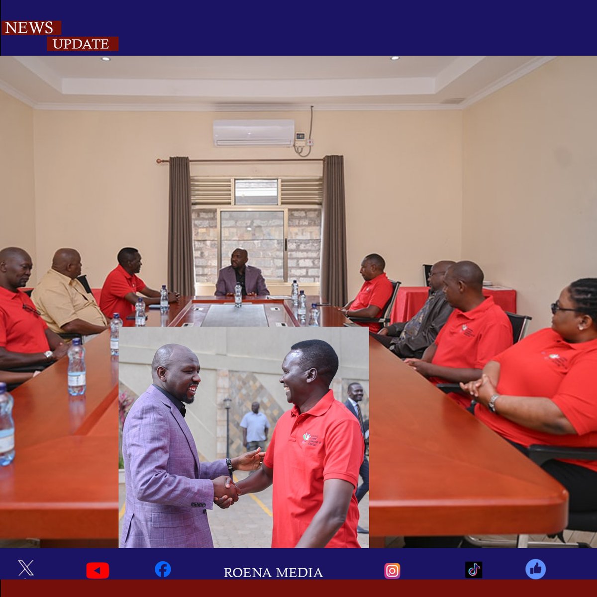 RoenaMedia's tweet photo. Honorable Kipchumba Murokomen: Just arrived in Sagana for a strategy seminar for the L.A. 2028 Olympics! Early preparation is crucial for Team Kenya’s success in any competition. Excited for this workshop hosted by the National Olympic Committee of Kenya! #TeamKenya #Olympics2028 https://t.co/2wSq12eKZC