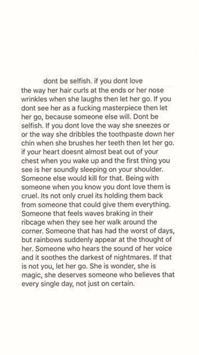 don't be selfish...