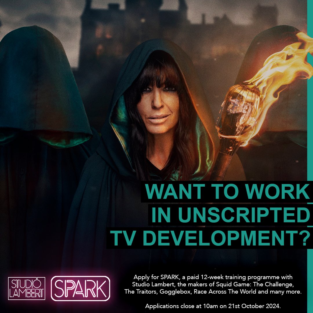 Could you create the next hit TV format?

Apply for SPARK, a paid 12-week training programme at one of the UK's leading production companies. 

Applications close on Monday 21st October at 10am.

Apply here 👉 bit.ly/3XzStuO
