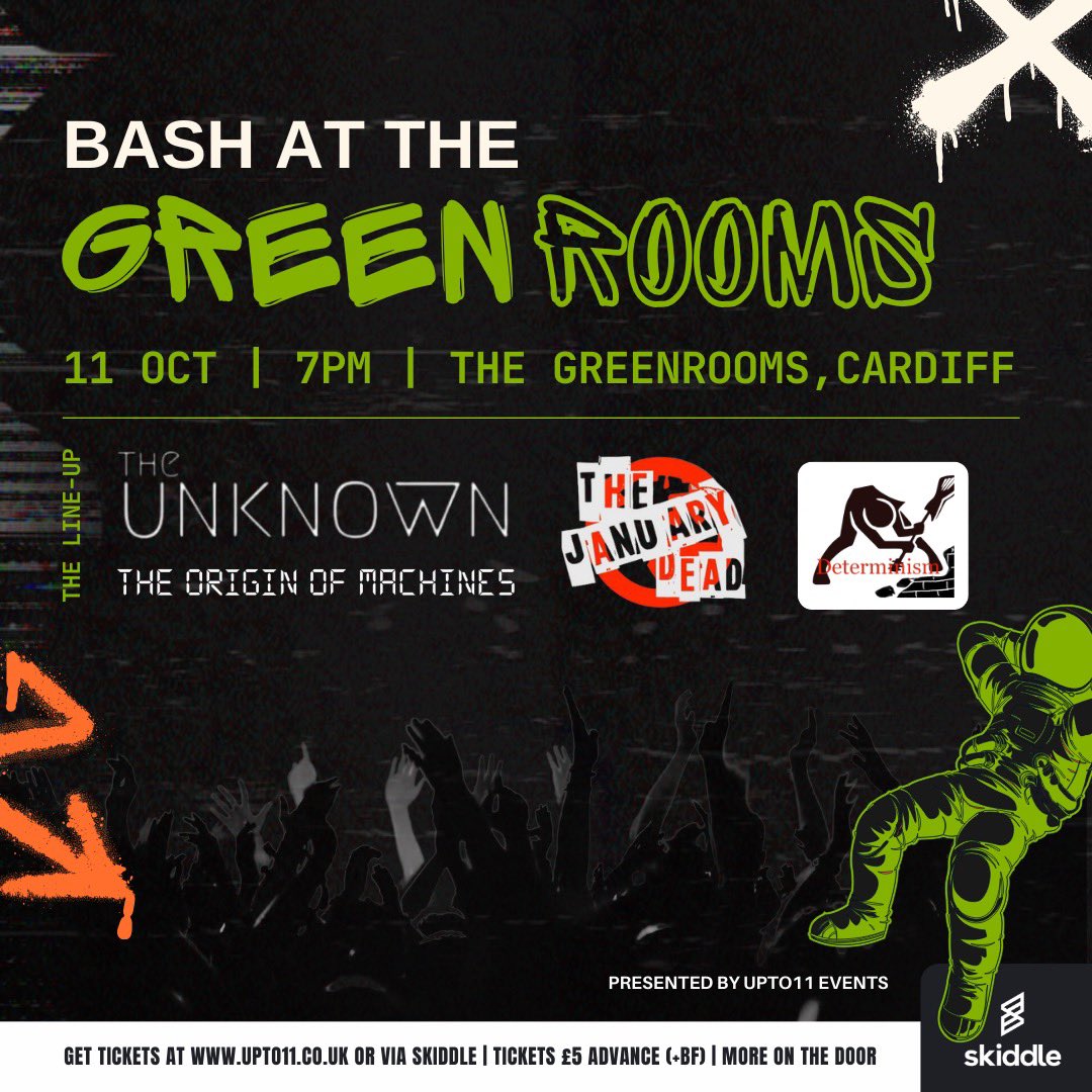 C’mon Feel The Noize <a href="/TheJanuaryDead/">The January Dead</a> are breaking out of the garage and heading to <a href="/TheGreenRooms/">Green Rooms</a> on Friday 11th October - C’mon down