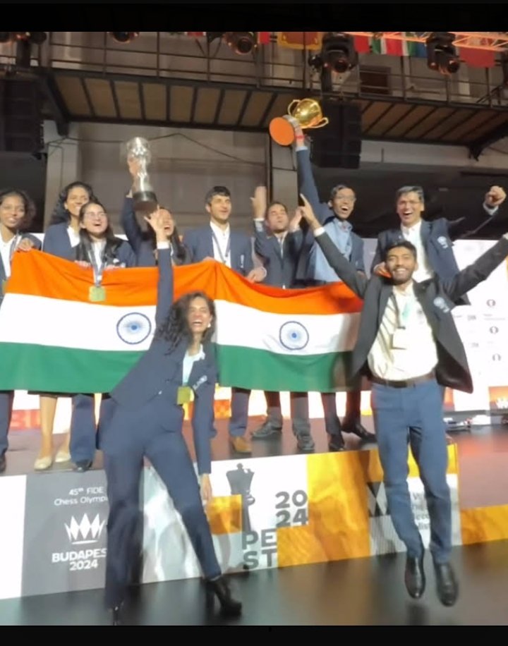 Chess champion 2024♟️ 🏆
Gold medal 🥇 winners 
भारतीय खिलाड़ी
