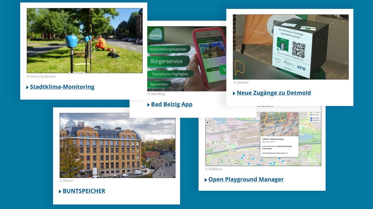 bbsr_bund's tweet photo. Auf dem Weg zur #SmartCity und #SmartRegion: Unsere neuen Steckbriefe geben einen strukturierten Überblick über erprobte Anwendungen und Werkzeuge für die #Digitalisierung von Kommunen. https://t.co/hvfFflNtUm #Stadtentwicklung #Regionalentwicklung #Klima #Mobilität #OpenSource https://t.co/HzY7lE6Yd5