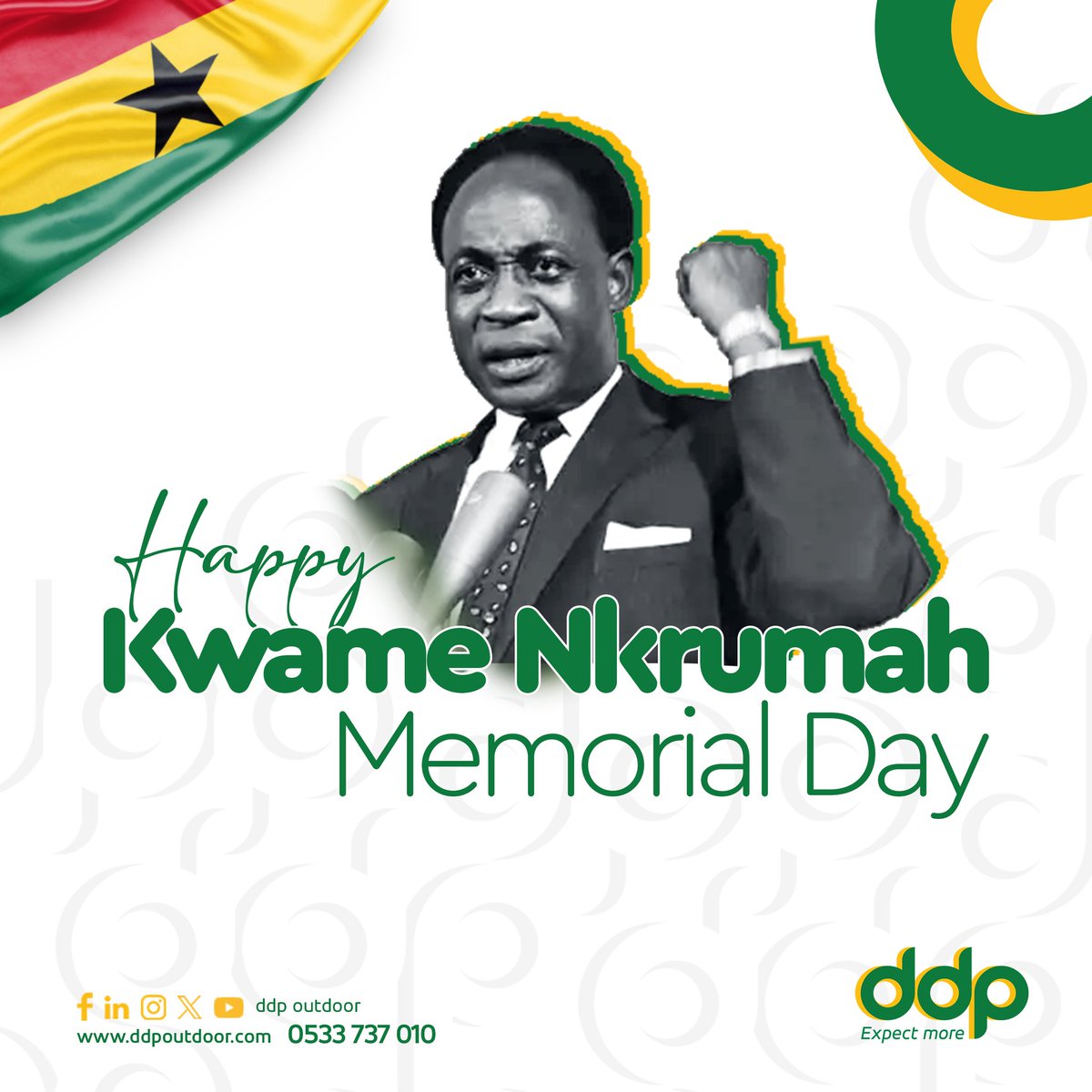 Today, we honor Kwame Nkrumah, a true pioneer of African independence and unity. His vision continues to guide us. Happy Kwame Nkrumah Memorial Day! 🇬🇭 #KwameNkrumah #AfricanPride
